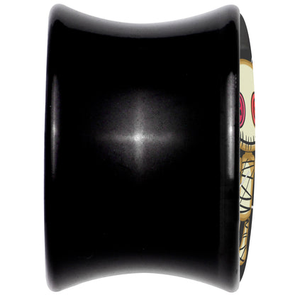 0G Voodoo Doll Black Acrylic Saddle Plug Set by Onyx O