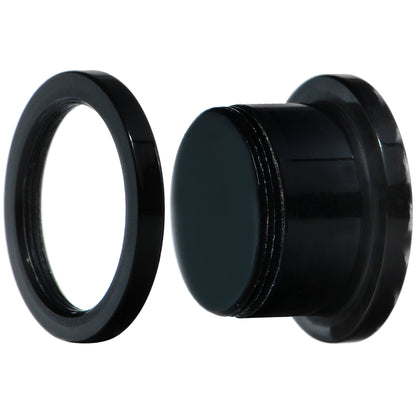 Black Acrylic Custom Photo Gem Screw Fit Plug - buy 2 for a pair
