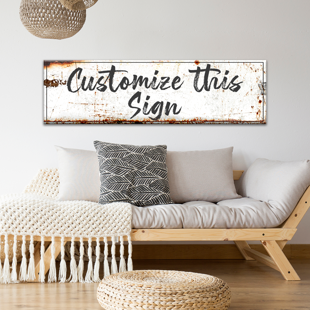 Custom Rustic Canvas Sign