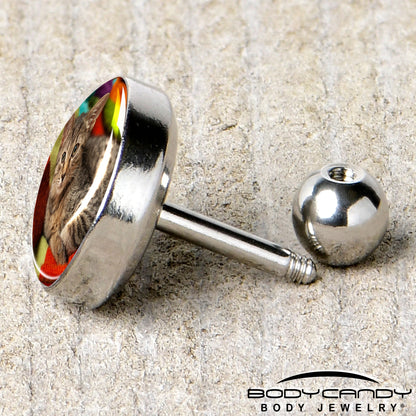Custom Full Color Photo Tragus Cartilage Earring