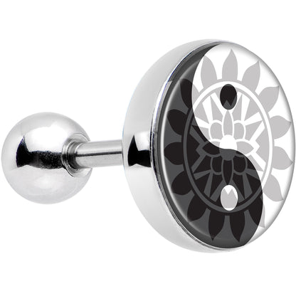 16G 1/4 Mandala Yin Yang Tragus Cartilage Earring