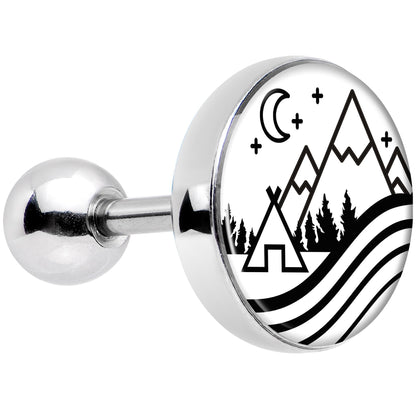 16G 1/4 Camping in the Mountains Tragus Cartilage Earring
