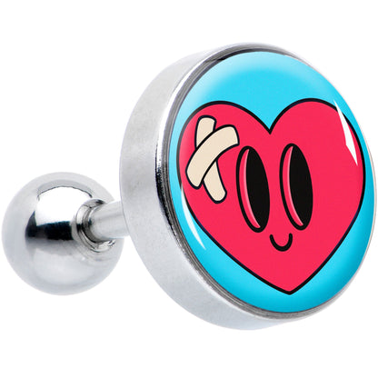 16G 1/4 Heartbreak Bandaged Heart Cartilage Tragus Earring by Onyx O