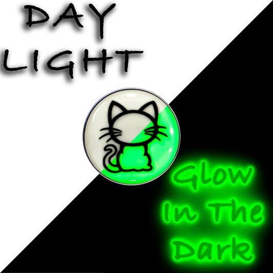 16G 1/4 Glow in the Dark Kitty Cat Tragus Cartilage Earring by Onyx O
