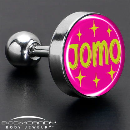 16G 1/4 Pink JOMO Tragus Cartilage Earring by Onyx O