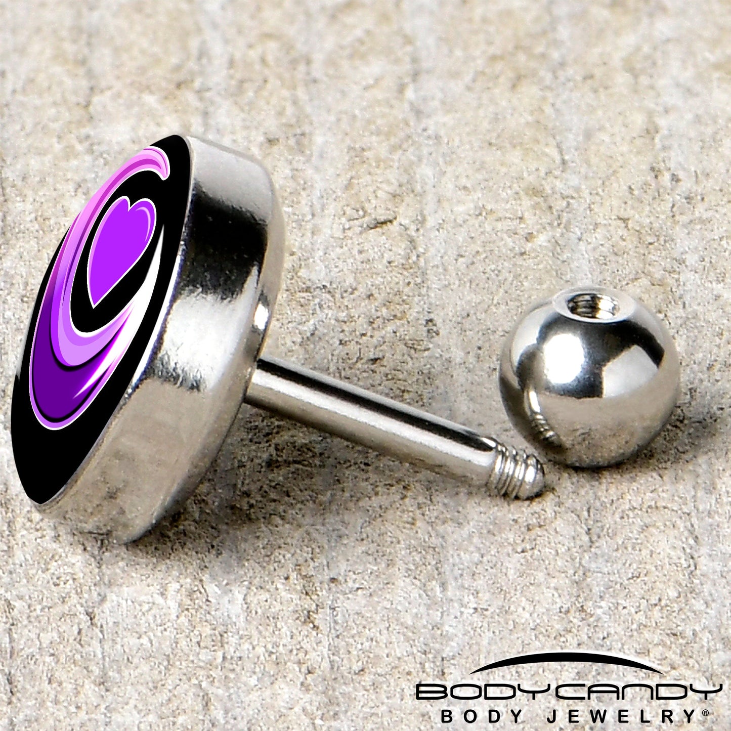 16G 1/4 Crescent Moon Heart Tragus Cartilage Earring by Onyx O