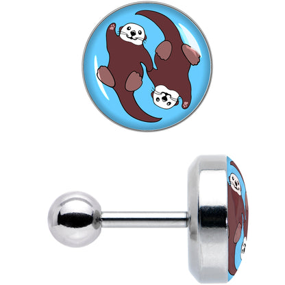 16G 1/4 Oh My Otters Animal Tragus Cartilage Earring by Onyx O