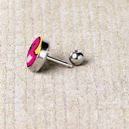 16G 1/4 Pink Ducky Cartilage Tragus Earring by Onyx O