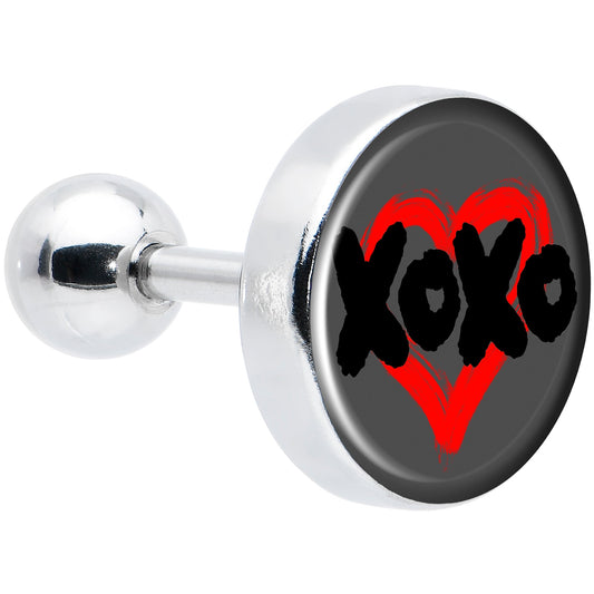 16G 1/4 XOXO Heart Tragus Cartilage Earring by Onyx O