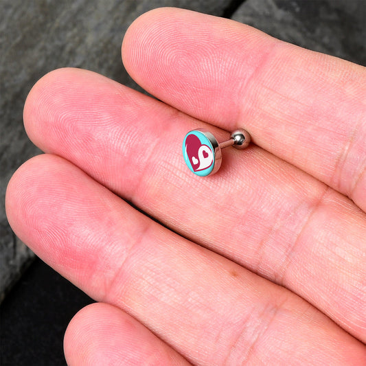 16G 1/4 Love Yin Yang Heart Cartilage Tragus Earring by Onyx O