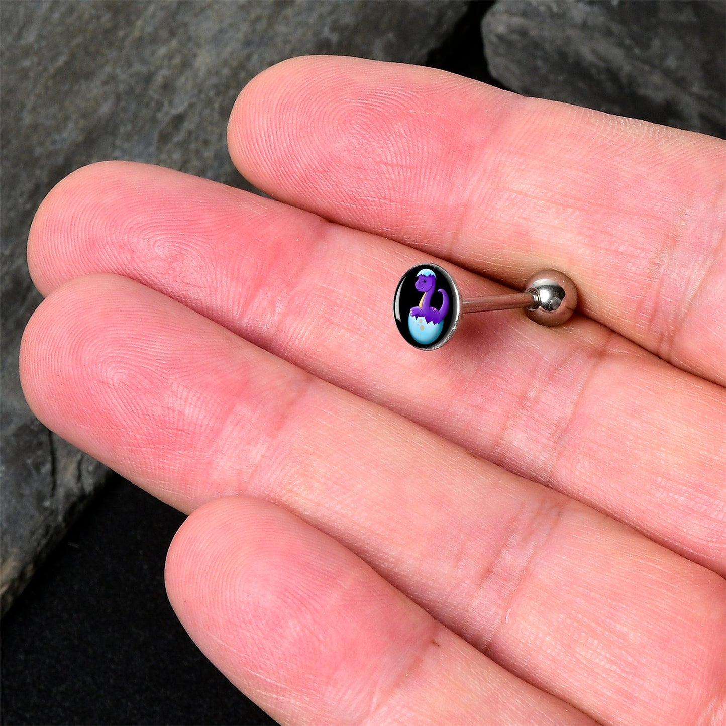 Baby Dinosaur Barbell Tongue Ring by Onyx O