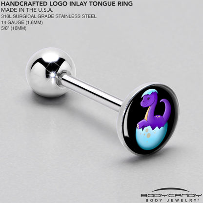Baby Dinosaur Barbell Tongue Ring by Onyx O