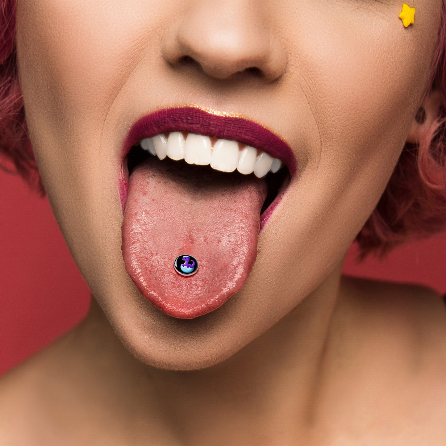 Baby Dinosaur Barbell Tongue Ring by Onyx O