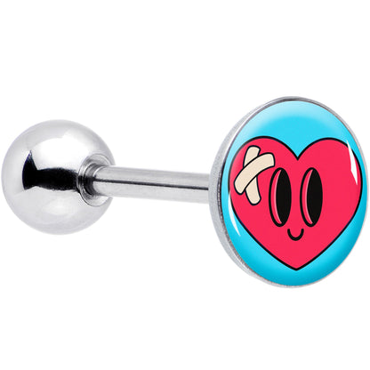 Heartbreak Bandaged Heart Barbell Tongue Ring by Onyx O