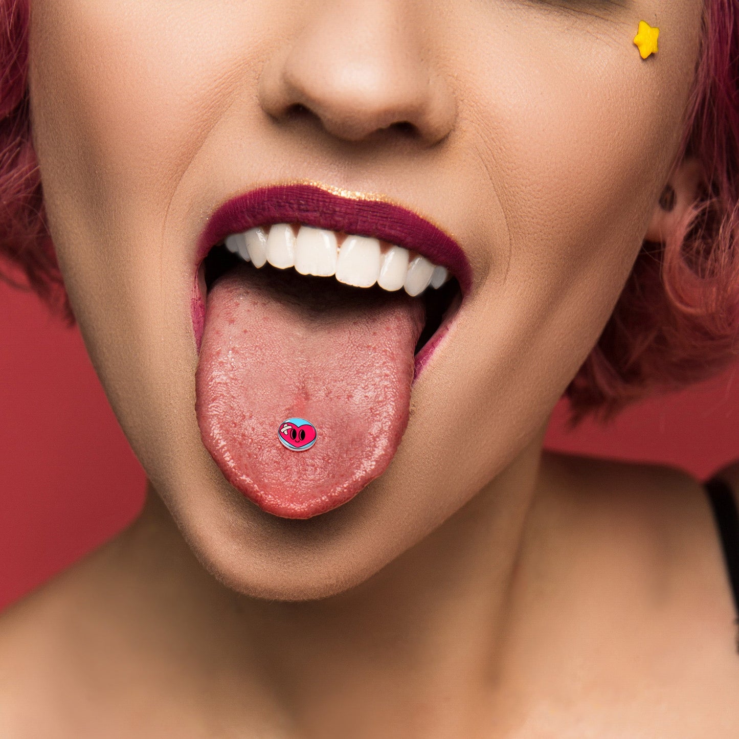 Heartbreak Bandaged Heart Barbell Tongue Ring by Onyx O