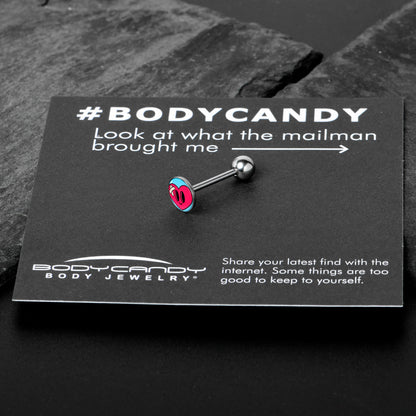 Heartbreak Bandaged Heart Barbell Tongue Ring by Onyx O