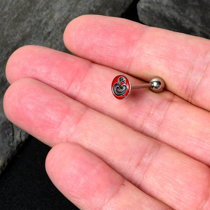 Black Snake Barbell Tongue Ring by Onyx O