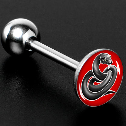 Black Snake Barbell Tongue Ring by Onyx O