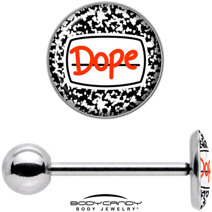 Dope Composition Notebook Barbell Tongue Ring by Onyx O