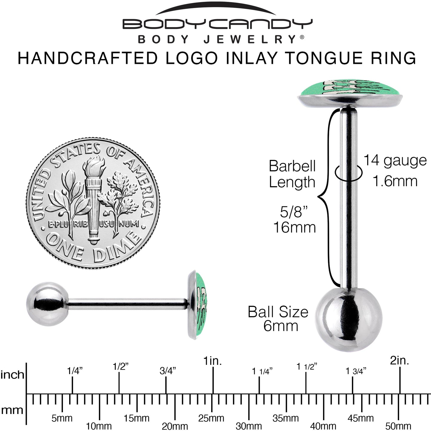 RIZZ Barbell Tongue Ring by Onyx O