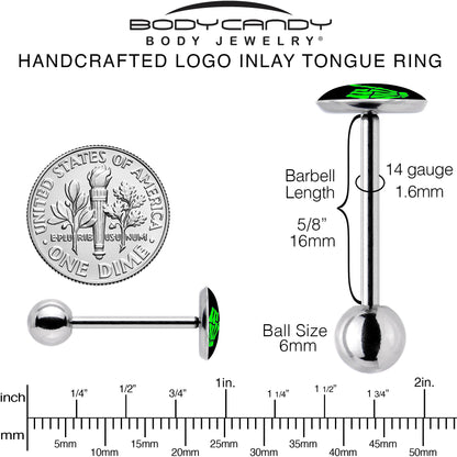 Shaka Hand Barbell Tongue Ring by Onyx O
