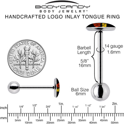 Spicy and Saucy Barbell Tongue Ring by Onyx O