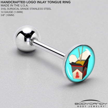 Chinese Take Out Barbell Tongue Ring by Onyx O