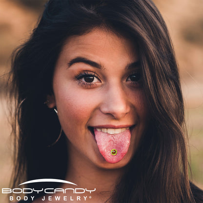 Christmas Holiday Santa Hat Pumpkin Barbell Tongue Ring by Onyx O