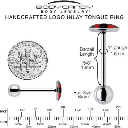 XOXO Heart Barbell Tongue Ring by Onyx O