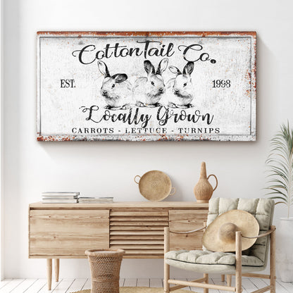 Vintage Cottontail Co Easter Sign III