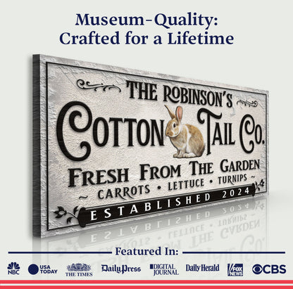 Vintage Cottontail Co Easter Sign