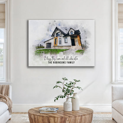 Custom House Watercolor Portrait