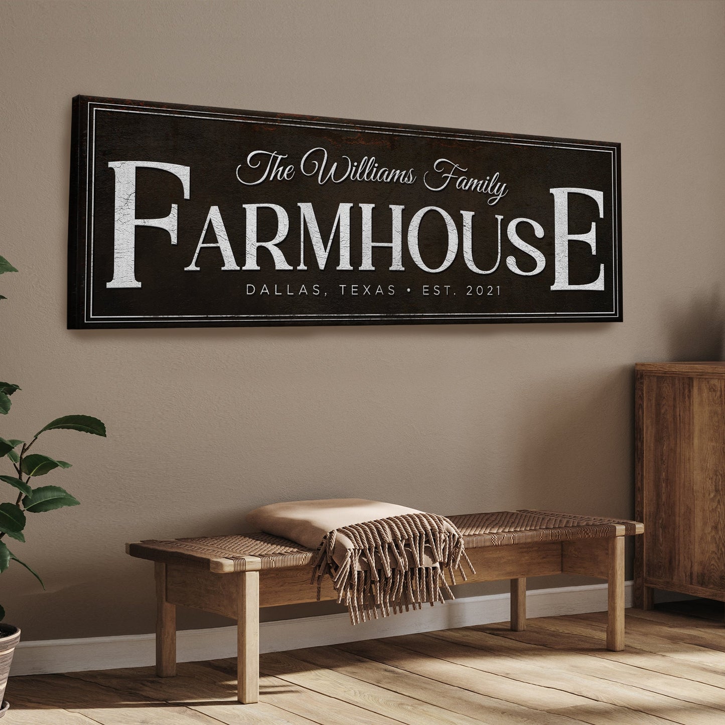 Custom Vintage Rust Farmhouse Sign III