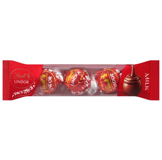 LINDT LINDOR Milk Chocolate Truffles 3pcs 12 pack