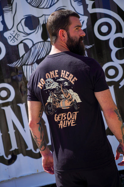 No one here gets out alive T-shirt