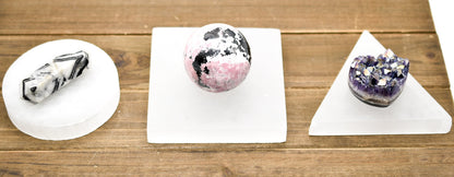 Selenite Shapes Charging Plates