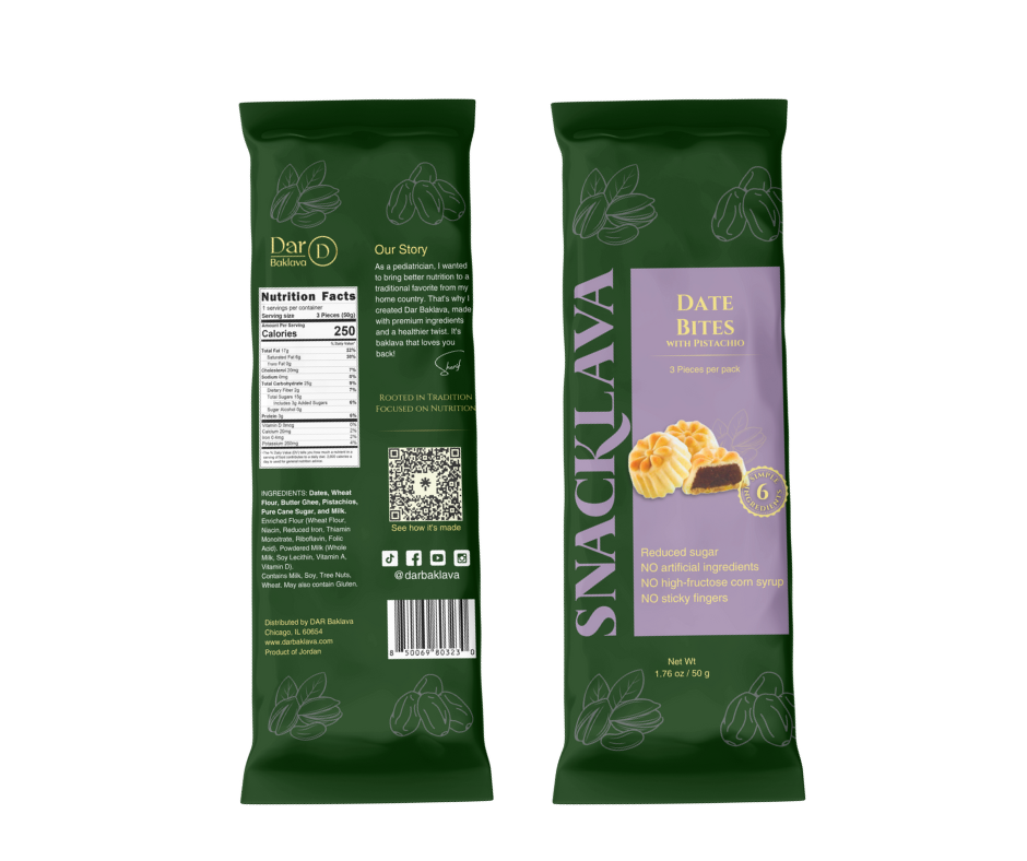 Dates Pistachio - Snacklava® | 20 Packs
