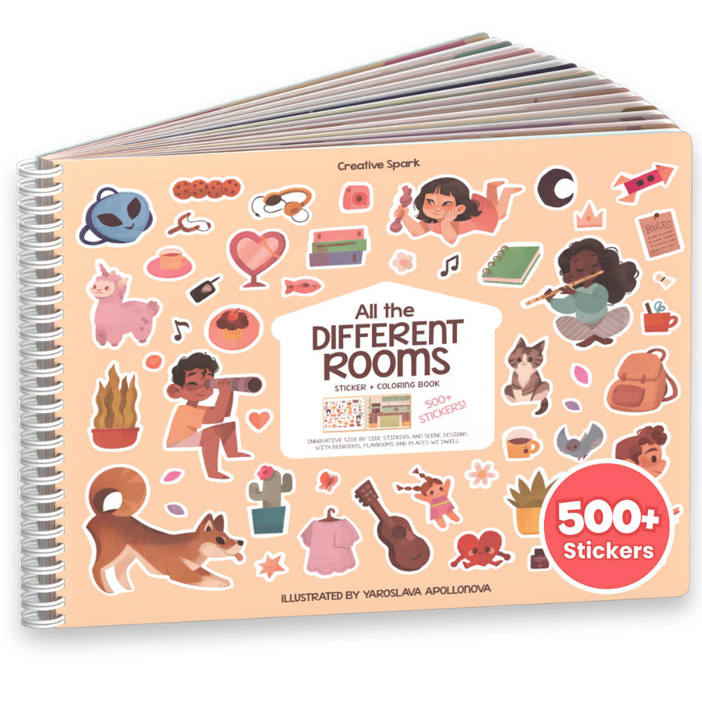 Different Rooms Sticker Book