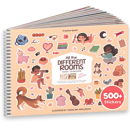 Different Rooms Sticker Book