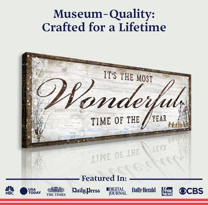 It's The Most Wonderful Time Of The Year Christmas Sign