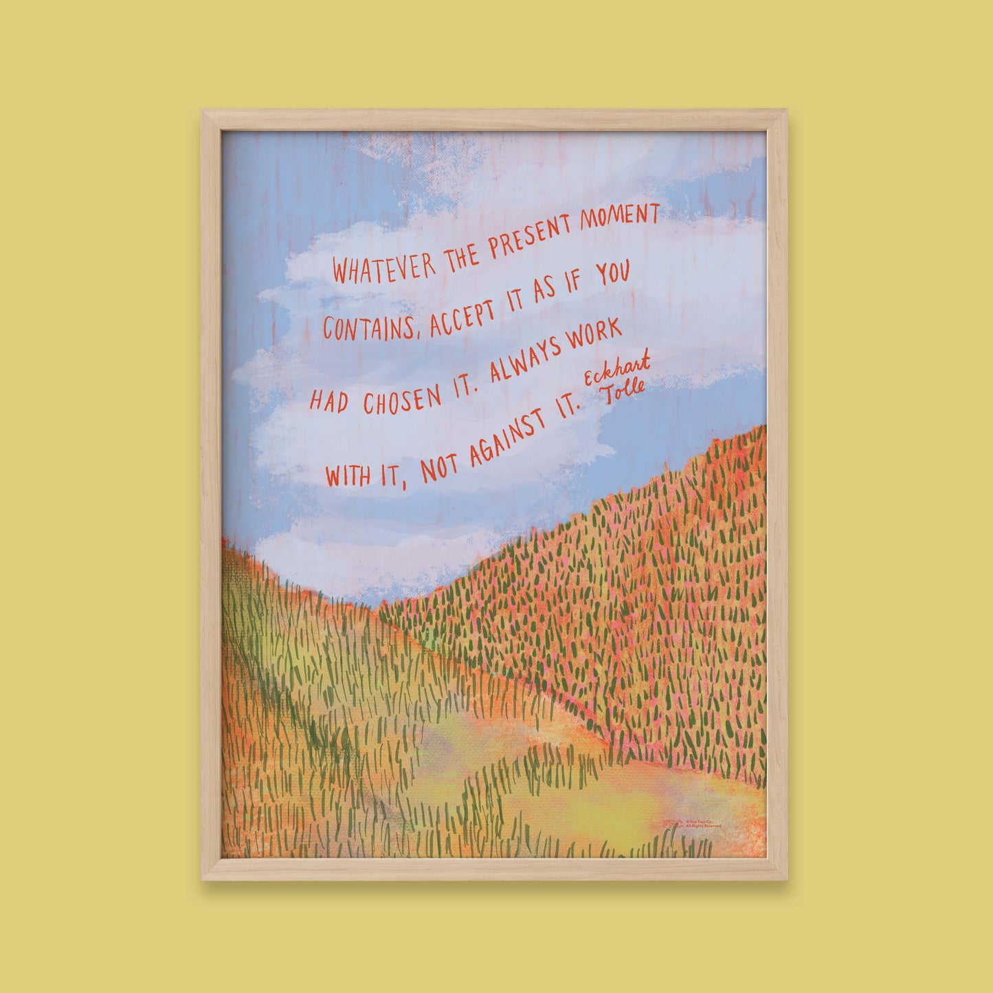 Eckhart Tolle Motivational Quote Print