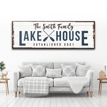 Family Lake House Arrow Sign II