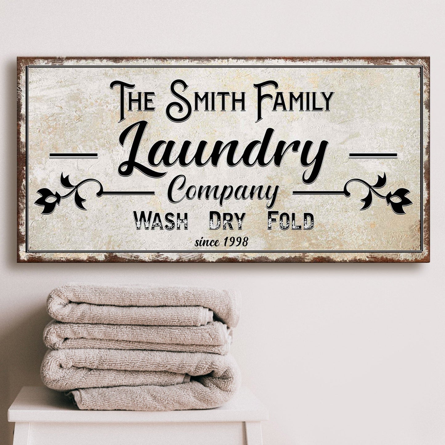 Family Laundry Company Sign