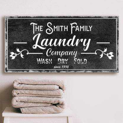 Family Laundry Company Sign