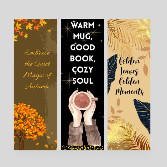 Fall Warmth Bookmark Set – Cozy Autumn 3-Pack for Book Lovers & Seasonal Gifting