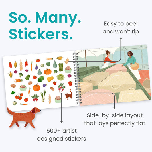 Farmers Market Sticker Book