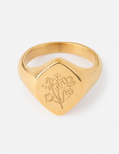 Floral Signet Ring