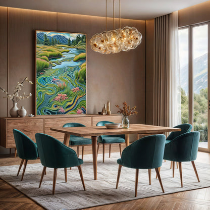 Canvas Print: "Flowing Serenity"