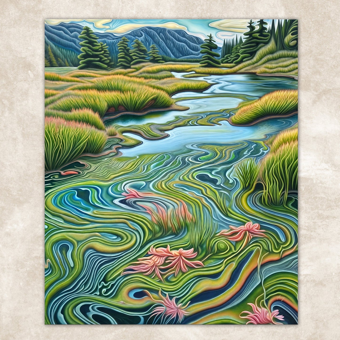 Canvas Print: "Flowing Serenity"