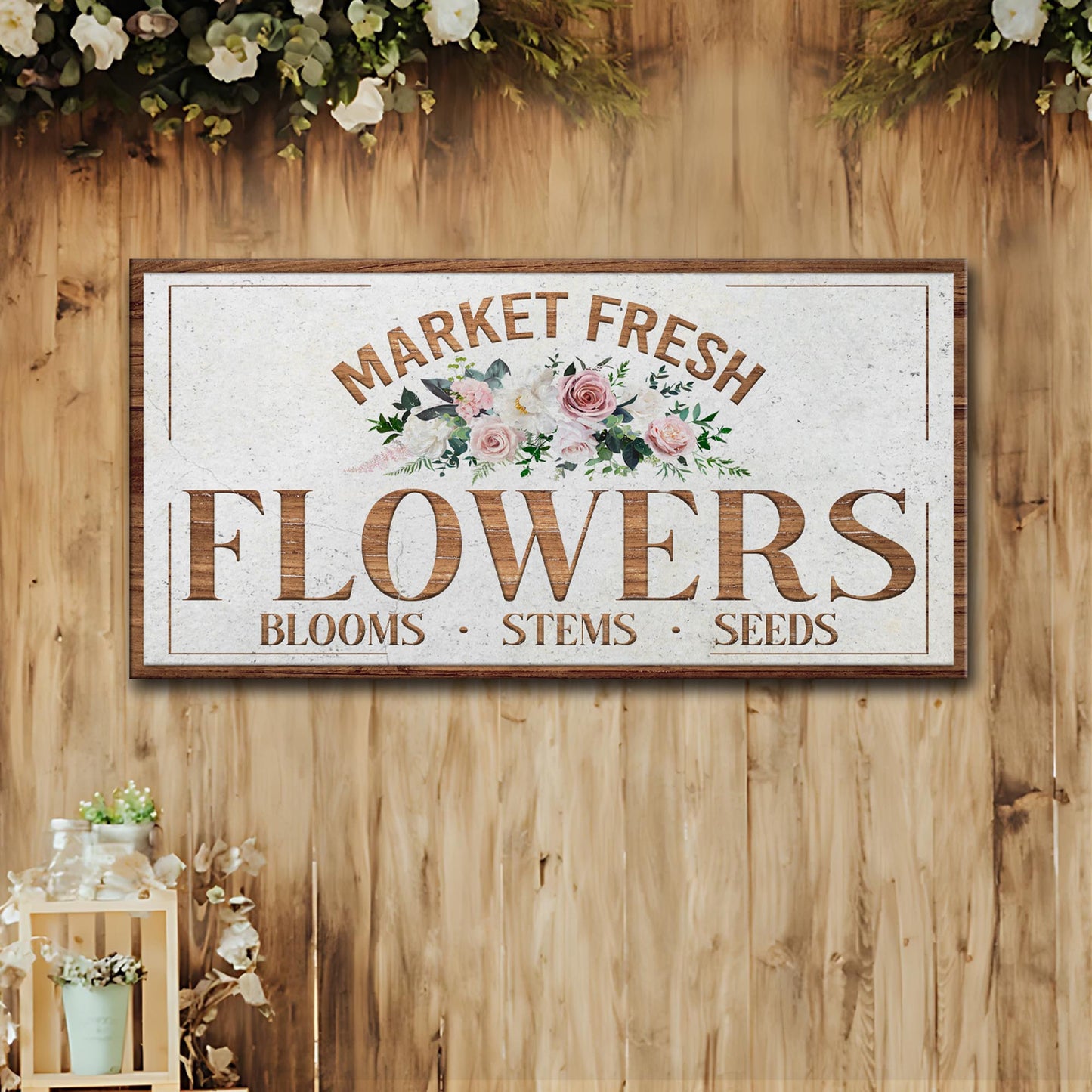 Fresh Flower Market Sign II